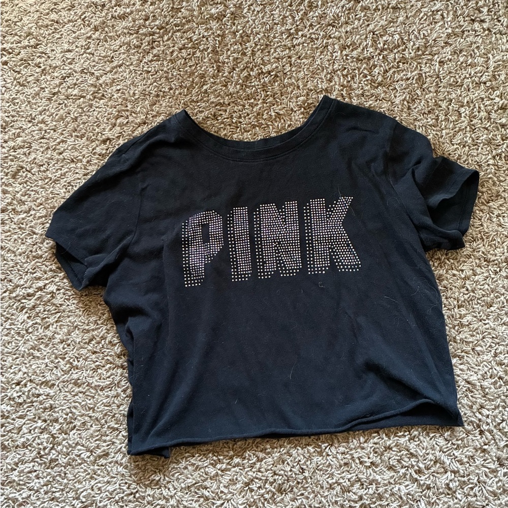 Victoria’s Secret PINK Bling Cropped Shirt